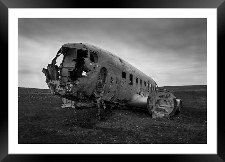 Wreck of US Navy DC-3, Sólheimasandur, Iceland Framed Mounted Print by Gair Brisbane