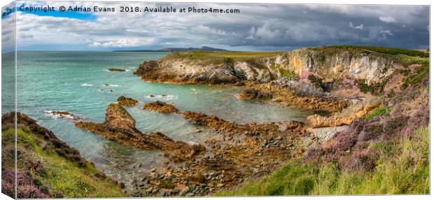 Rhoscolyn Bay Anglesey Canvas Print by Adrian Evans