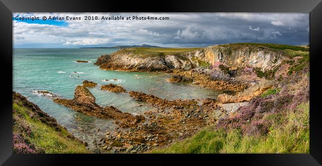 Rhoscolyn Bay Anglesey Framed Print by Adrian Evans