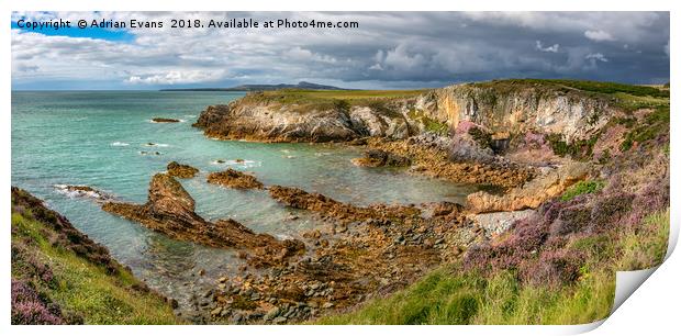 Rhoscolyn Bay Anglesey Print by Adrian Evans