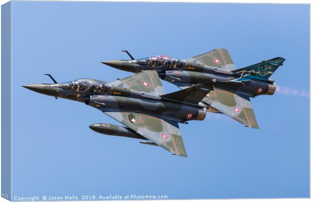 Mirage 2000D pair Couteau Delta Canvas Print by Jason Wells