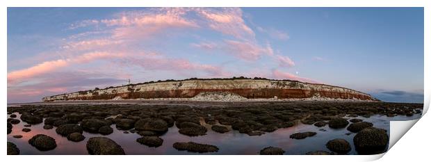 Hunstanton cliffs panorama Print by Gary Pearson