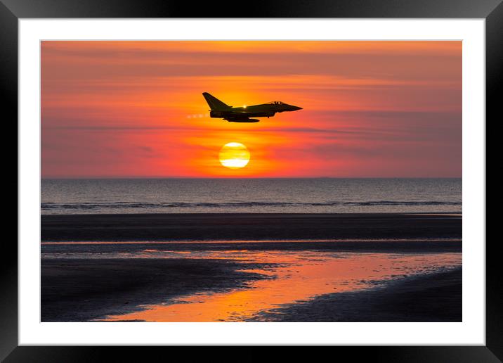 Typhoon at Sunset Framed Mounted Print by Roger Green