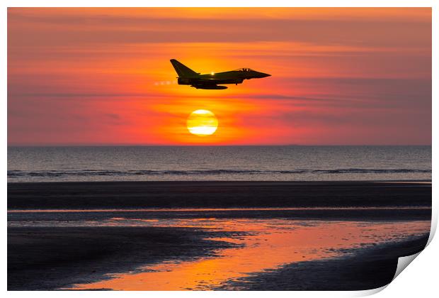 Typhoon at Sunset Print by Roger Green