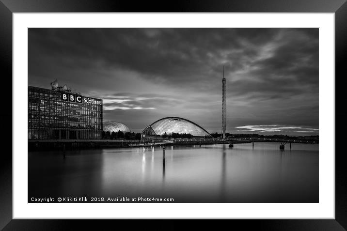 Glasgow City Framed Mounted Print by Angela H