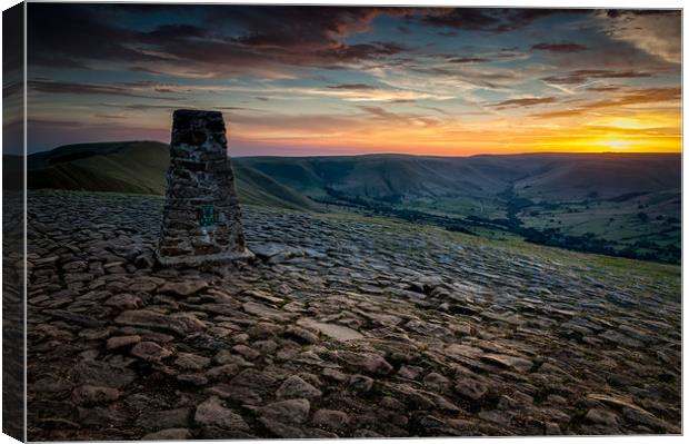 Mam Tor Sunset #3 Canvas Print by Paul Andrews