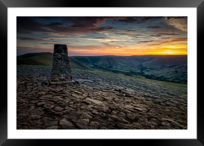 Mam Tor Sunset #3 Framed Mounted Print by Paul Andrews
