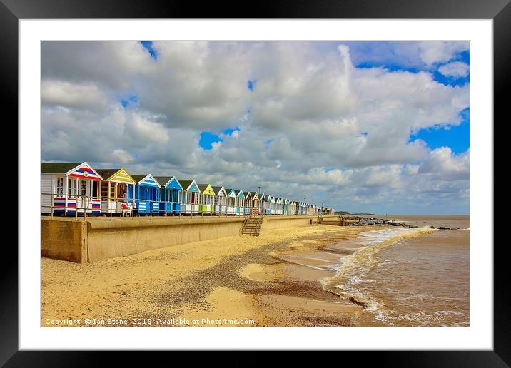 Southwold Beach huts  Framed Mounted Print by Ian Stone