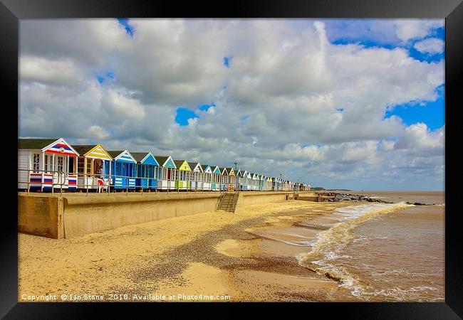 Southwold Beach huts  Framed Print by Ian Stone