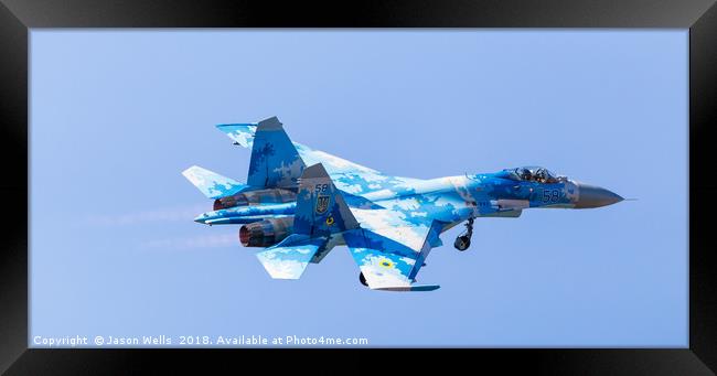 Su-27 Flanker Framed Print by Jason Wells