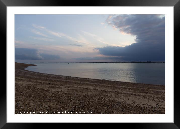 River Orwell sunset from Felixstowe Framed Mounted Print by Mark Roper