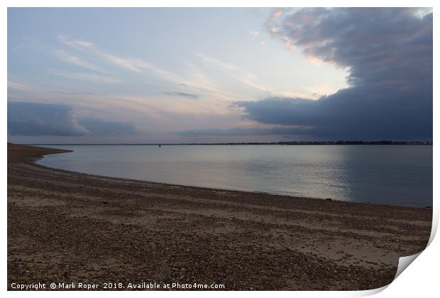 River Orwell sunset from Felixstowe Print by Mark Roper