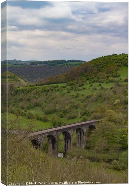 Monsal Dale Viaduct, Derbyshire Canvas Print by Mark Roper