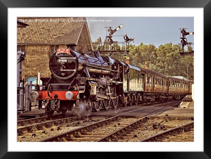 NYMR Steam Train at Grosmont Yorkshire Moors Framed Mounted Print by Martyn Arnold