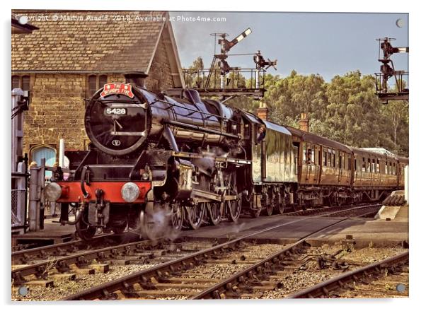 NYMR Steam Train at Grosmont Yorkshire Moors Acrylic by Martyn Arnold