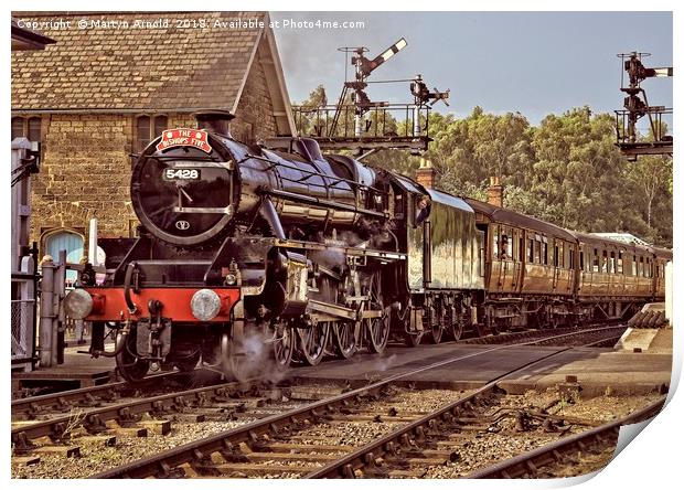 NYMR Steam Train at Grosmont Yorkshire Moors Print by Martyn Arnold