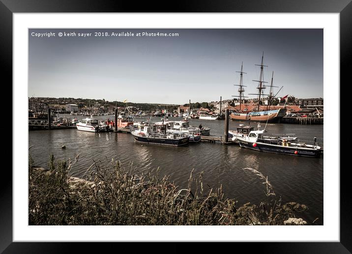 Whitby Marina Framed Mounted Print by keith sayer