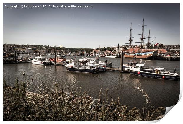 Whitby Marina Print by keith sayer