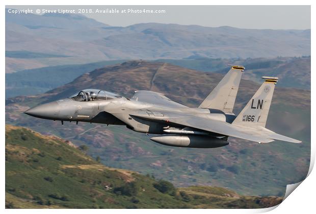 F-15C Eagle (86-166) 493rd  FS 'The Grim Reapers' Print by Steve Liptrot