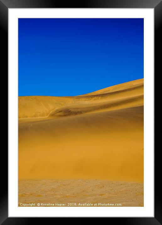 Dune 7 golden sands Namibia Framed Mounted Print by Rosaline Napier