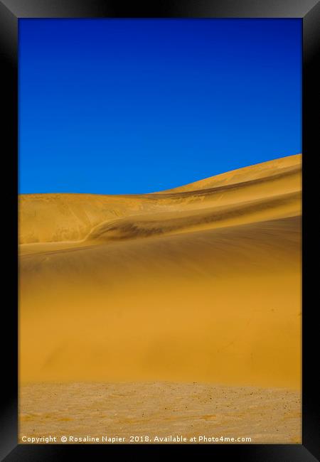 Dune 7 golden sands Namibia Framed Print by Rosaline Napier
