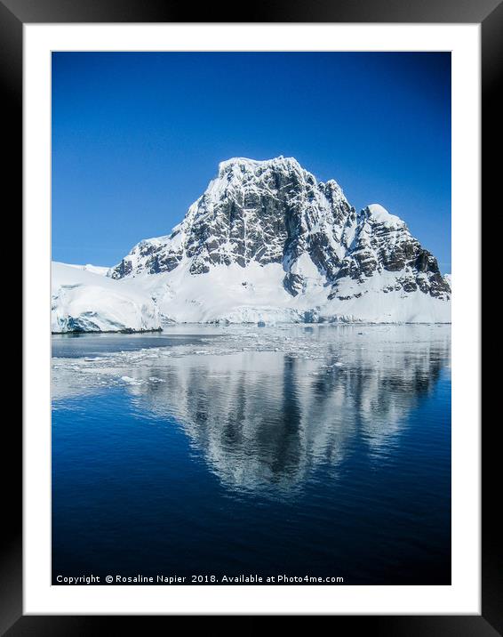 Antarctic mountain Framed Mounted Print by Rosaline Napier