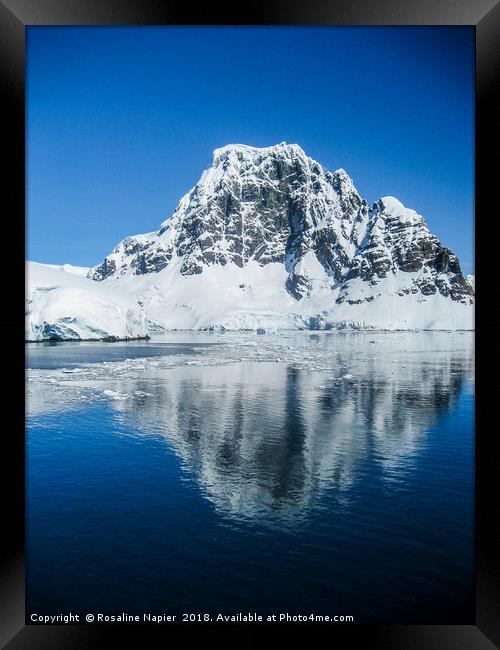 Antarctic mountain Framed Print by Rosaline Napier