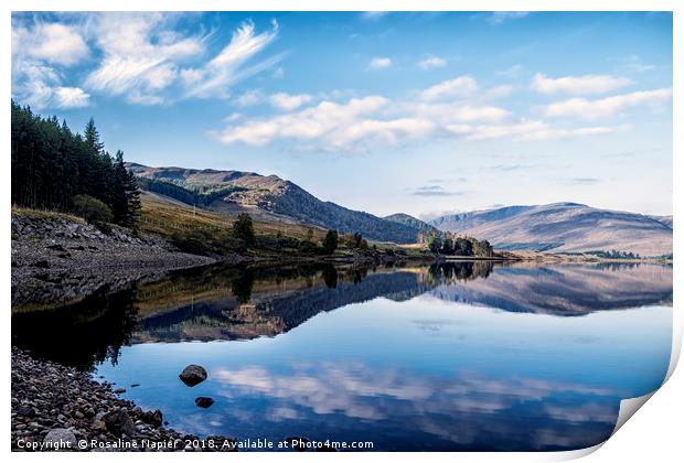 River Spey reflections Print by Rosaline Napier