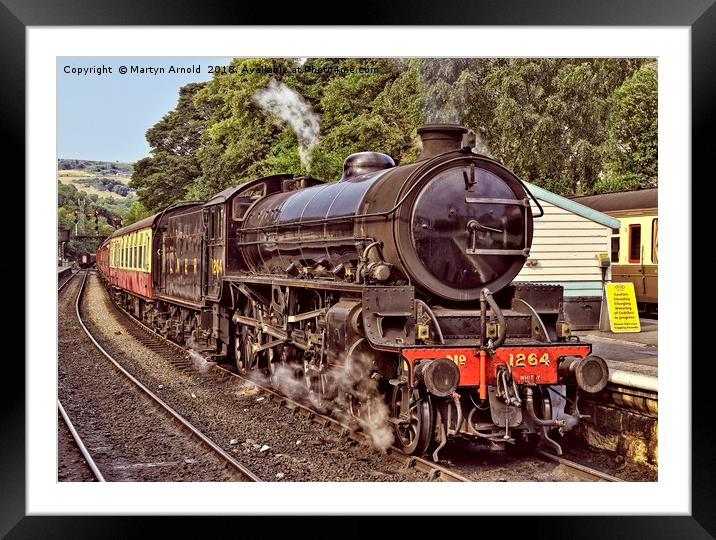Steam Locomotive on North York Moors Railway Framed Mounted Print by Martyn Arnold