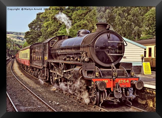 Steam Locomotive on North York Moors Railway Framed Print by Martyn Arnold