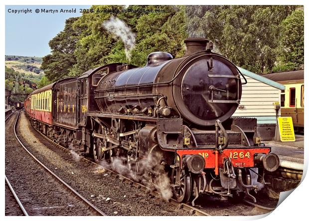 Steam Locomotive on North York Moors Railway Print by Martyn Arnold