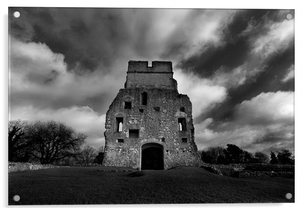 Donnington Castle Ruins Acrylic by Samantha Higgs