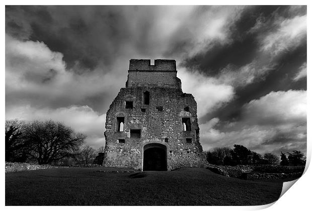 Donnington Castle Ruins Print by Samantha Higgs