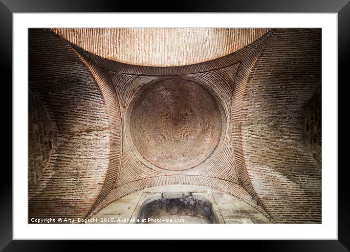 Medieval Dome Interior Framed Mounted Print by Artur Bogacki