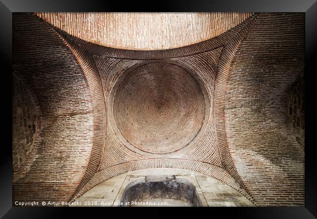 Medieval Dome Interior Framed Print by Artur Bogacki