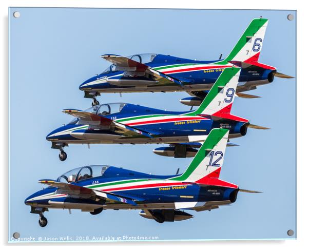 Italian Air Force Frecce Tricolori Acrylic by Jason Wells