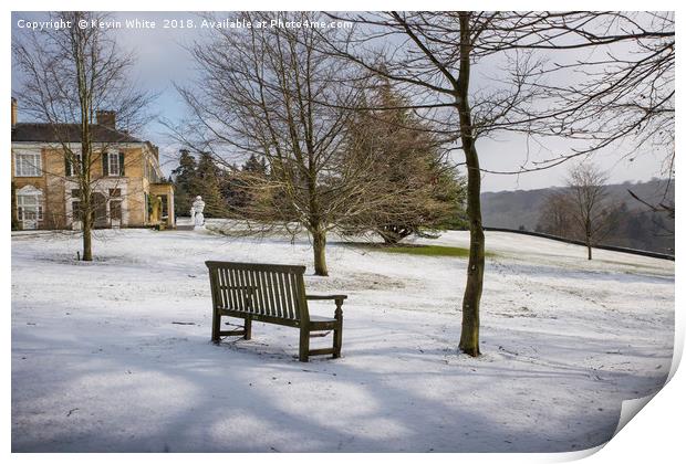 Polesden Lacey in winter Print by Kevin White