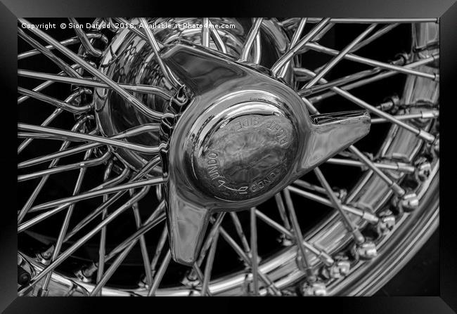 Wire Wheel Framed Print by Sion Dafydd