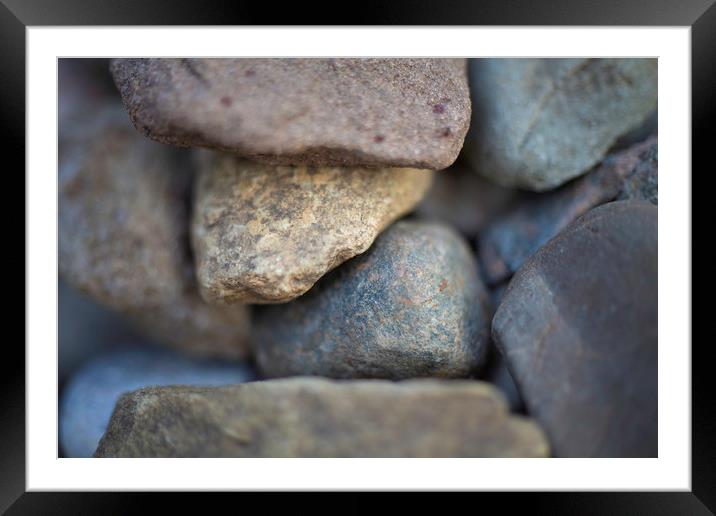 Sea Pebbles 1 Framed Mounted Print by Mike Evans