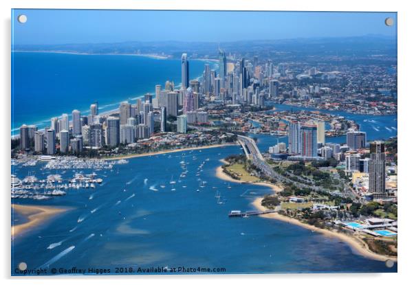 Surfers Paradise, Queensland, Australia Acrylic by Geoffrey Higges