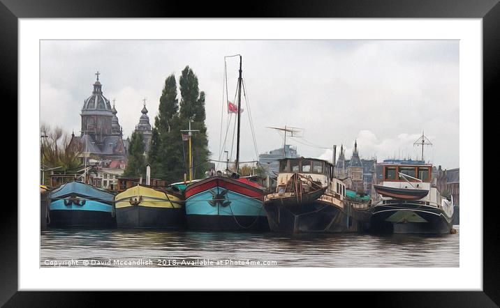 Amsterdam Harbour Framed Mounted Print by David Mccandlish