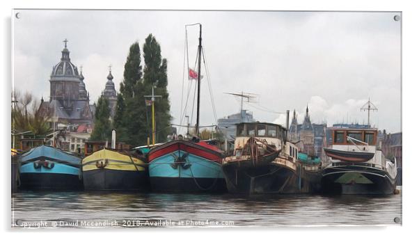 Amsterdam Harbour Acrylic by David Mccandlish