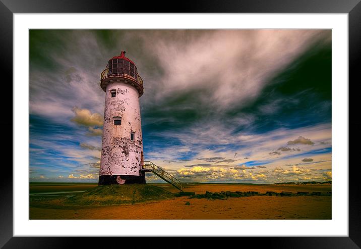 Talacre Lighthouse 5 Framed Mounted Print by colin ashworth