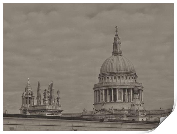 St Pauls Cathedral     Print by Victor Burnside