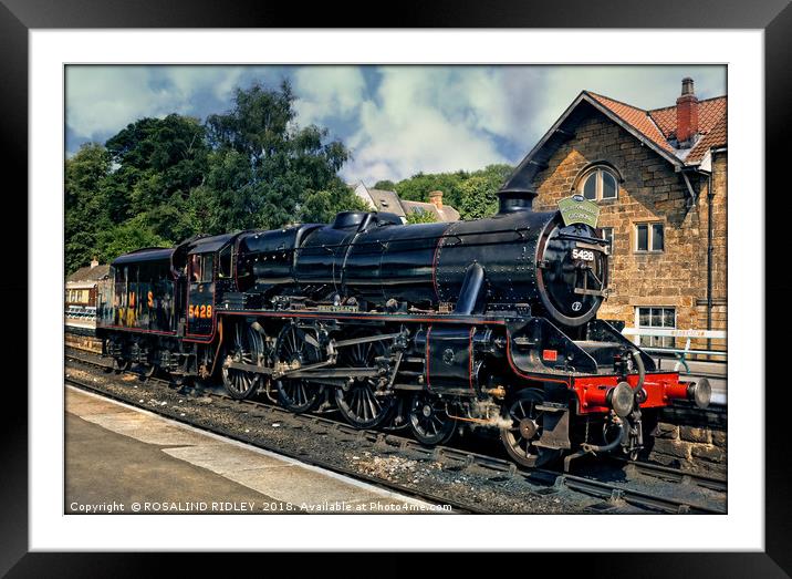 "Locomotive 5428 train and tender" Framed Mounted Print by ROS RIDLEY