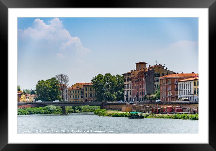 Rustic Town outside of Florence, Italy Framed Mounted Print by Andrew Shaw