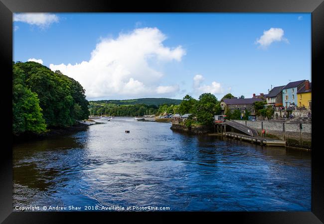 River View, Cardigan Wales Framed Print by Andrew Shaw