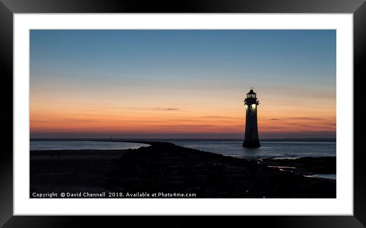 Perch Rock Lighthouse  Framed Mounted Print by David Chennell