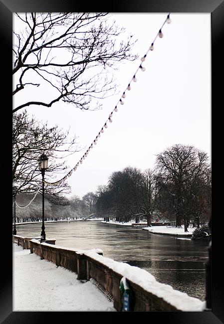 A Frozen River Framed Print by Johanna Garlike