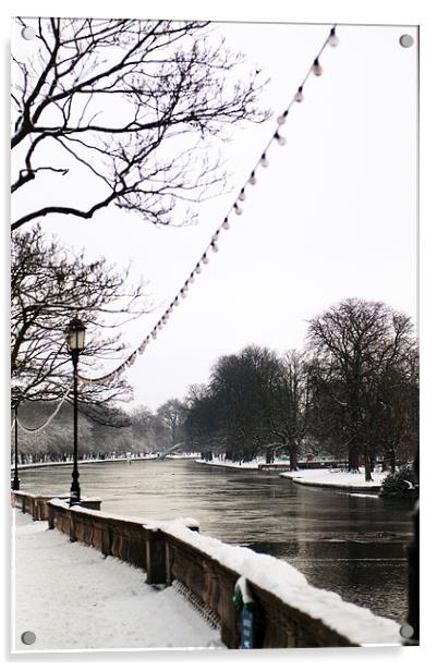 A Frozen River Acrylic by Johanna Garlike